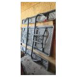 Folding plastic picnic table