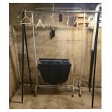 (2) metal clothes racks