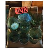 Goblets and glass sandwich plates