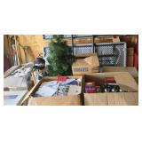 Contents of table including snowmen, Christmas