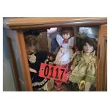 Shelf of dolls and figurines