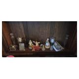 Shelf of collectibles and others