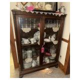 Walnut Glass front China Cabinet