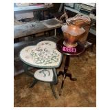 Heart Shaped table and Fern stand