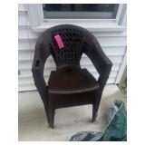 4 Plastic stack Patio Chairs