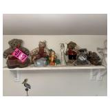 Shelf plush items and collectibles