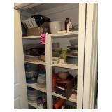 Contents of closet Tupperware and Bakeware