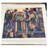 Wurlitzer metal reproduction advertising sign