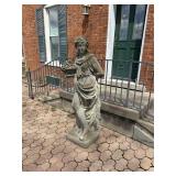 Approx. 5 ft. Venetian style female cement statue