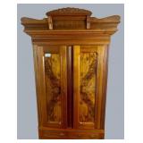Walnut wardrobe 94in x 4ft x 17in, burled walnut