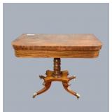 Mahogany Duncan-Phyfe style swivel parlor game