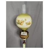 Electrified floor style parlor lamp, hand