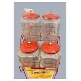 Lance cracker display with (4) cracker jars.