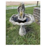 47" Cement cherub fountain/bird bath