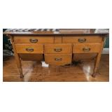 Maple, flat back, curved front cupboard bottom
