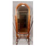 Mahogany swivel dressing  mirror 64in x 2ft