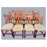 (12) mission oak style matching dining chairs
