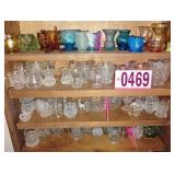 Contents of shelf - Assorted Mini Clear Glass