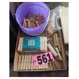 Flat of Assorted Clothes Pins