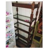 Wood Shelf w/ Glass Shelves