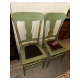 (2) Wooden Chairs