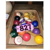 Flat of Vintage Pool Balls