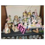 Contents of Shelf - Assorted Porcelain Figures