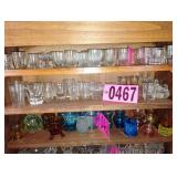 Contents of shelf - Assorted Clear Glass Shot