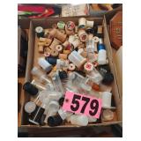 Flat of Sewing Spools / Empty Film Containers