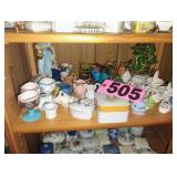 Contents of shelf - Assorted Pitchers / Baskets