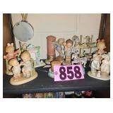 Contents of Shelf - Porcelain Figure Decor
