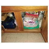 Contents of Shelf - Assorted Cloth / Crafting