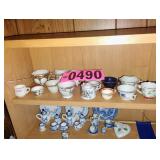 Contents of shelf - Assorted Mini Tea Cups