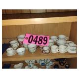 Contents of shelf - Assorted Mini Tea Cups
