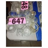 Assorted Mini Clear Glass Jars