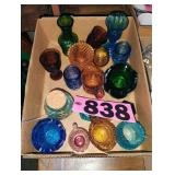 Flat of Colorful Glass Jars