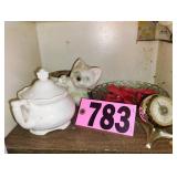 Contents of Cabinet - Assorted Dishes