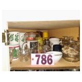 Contents of Shelf - Assorted Dishes