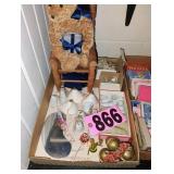 Flat of Bells / Thimbles / Wood Chair