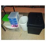 Assorted Plastic Storage Tubs