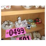 Contents of shelf - Assorted Mini Tea Sets
