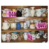 Contents of shelf - Assorted Mini pitchers