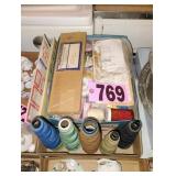 Flat of Sewing Supplies