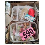 Flat of Assorted Wood Beads