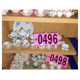 Contents of shelf - Assorted Mini Tea Sets