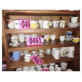 Contents of shelf - Assorted Mini Coffee Cups /
