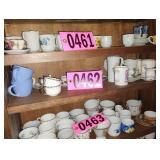 Contents of shelf - Assorted Mini Coffee Cups /