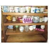 Contents of shelf - Assorted Mini Coffee Cups /