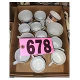 Flat of Tea Cups