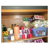 Contents of Shelf - Candles